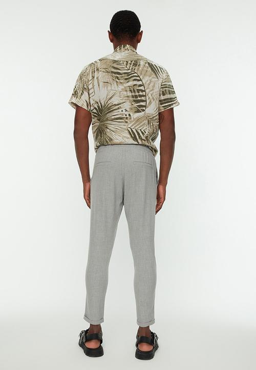 Trendyol - Peter slim fit elasticated waistband trousers - grey