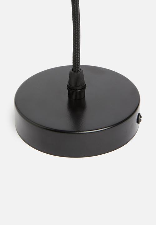 Sixth Floor - Hanging glass pendant - black