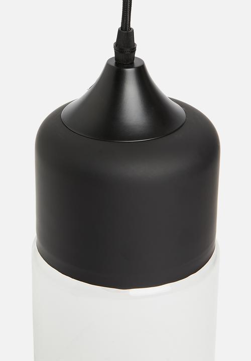 Sixth Floor - Hanging glass pendant - black