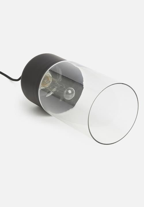Sixth Floor - Hanging glass pendant - black