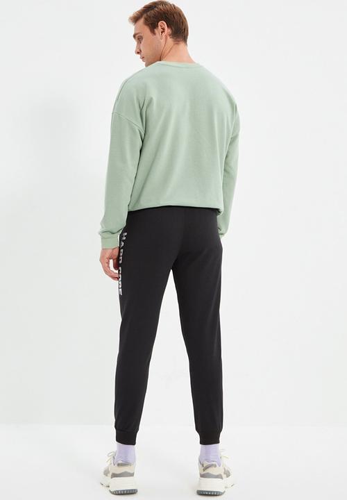 Trendyol - Hard core printed regular fit sweatpants - black