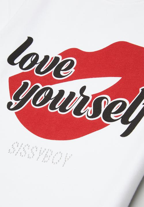 SISSY BOY - Logo top with cap sleeves  - white