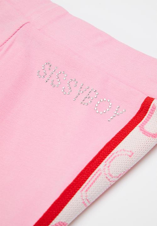 SISSY BOY - Basic leggings with branded side tape - bubblegum pink