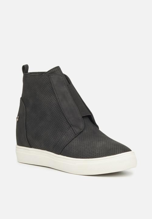 Butterfly Feet - Heron 2 nubuck wedge sneaker - black