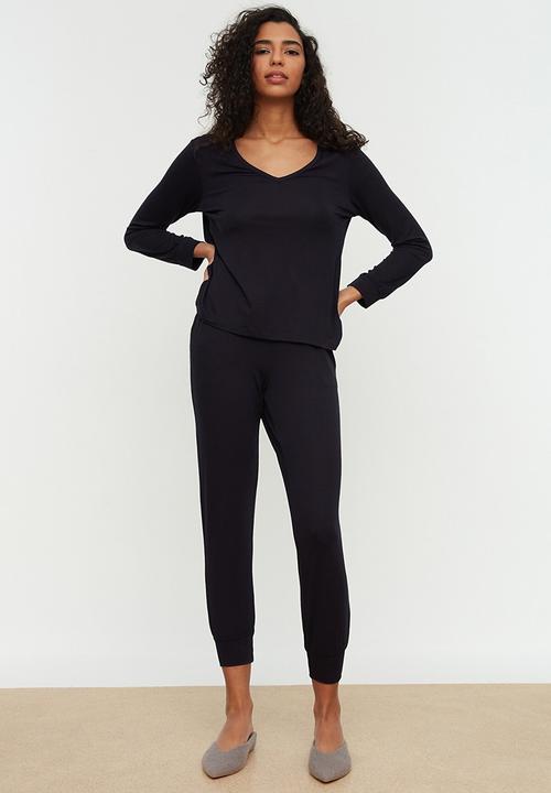 Trendyol - Knit pajamas set - navy