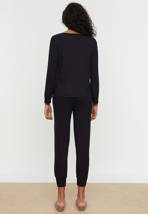 Trendyol - Knit pajamas set - navy