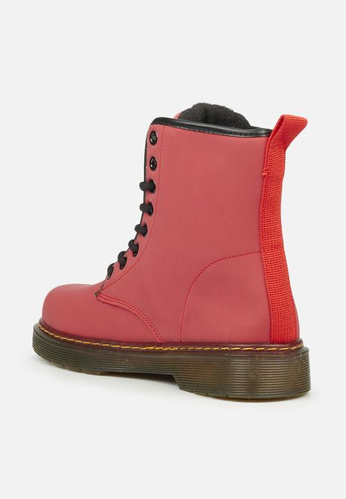Miss Black - Rush1 lace-up ankle boot - red