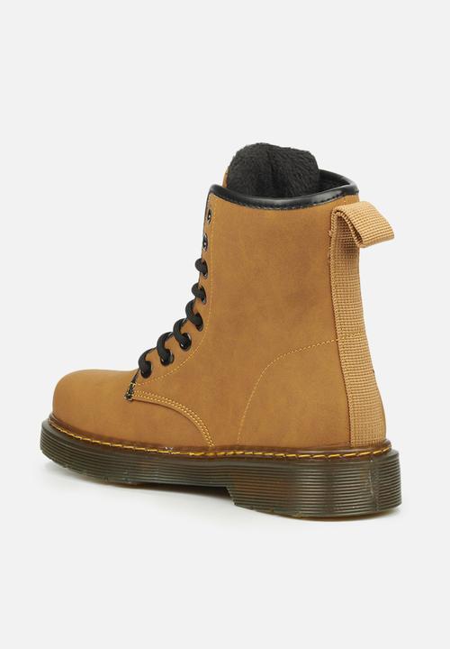 Miss Black - Rush1 lace-up ankle boot - tan