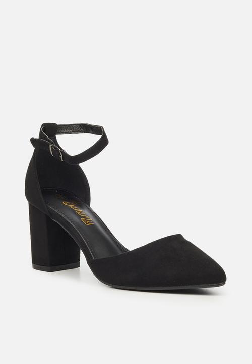 Butterfly Feet - Zara 1 ankle strap heel - black