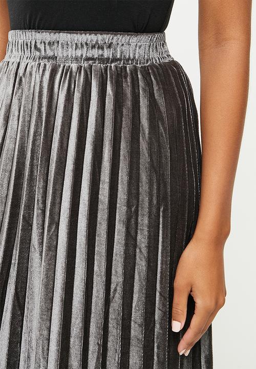 dailyfriday - Pleated skirt - silver metallic