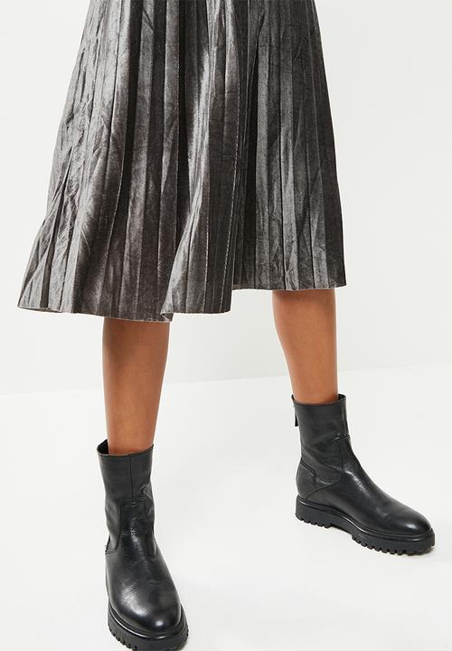 dailyfriday - Pleated skirt - silver metallic