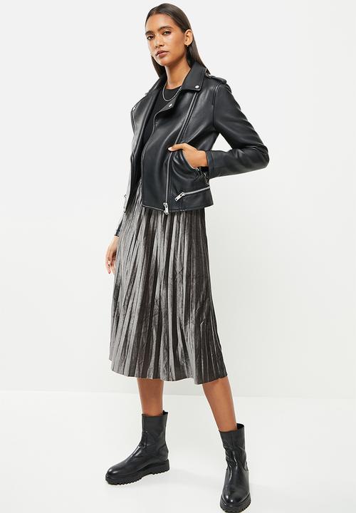 dailyfriday - Pleated skirt - silver metallic