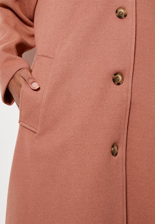 Superbalist - Collared coat - baked coral