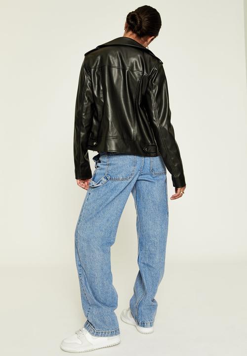 Supré  - Vegan leather biker jacket - black
