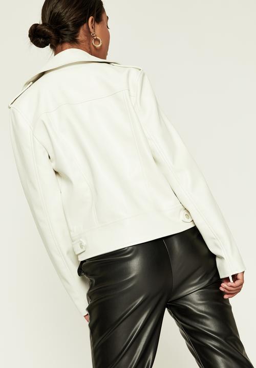 Supré  - Vegan leather biker jacket - winter white