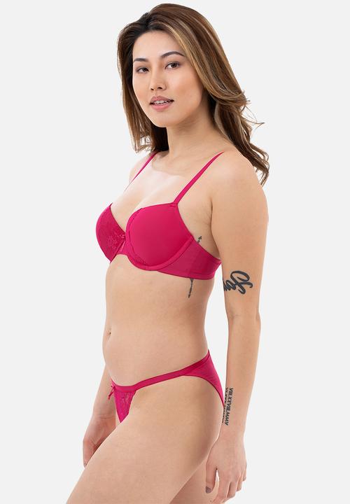 DORINA - Iris 2 pack tanga - black & pink