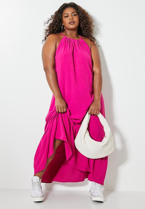Superbalist - Strappy hi low dress - magenta