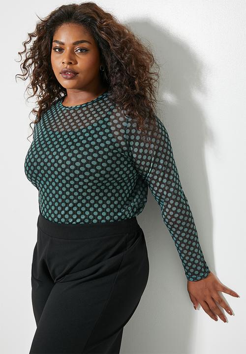 Superbalist - Long sleeve mesh tee - geo print