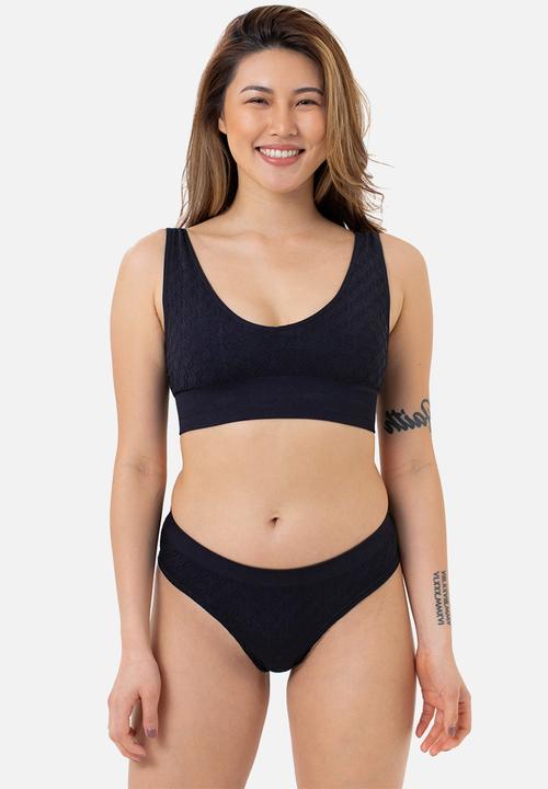 DORINA - Azure 2 pack light padded bralette - ivory & black