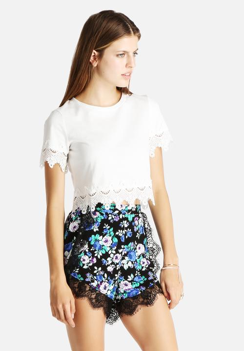 Glamorous - Laced-Hem Crop