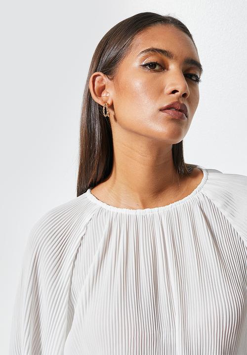 Superbalist - Mushroom pleated blouse - milk
