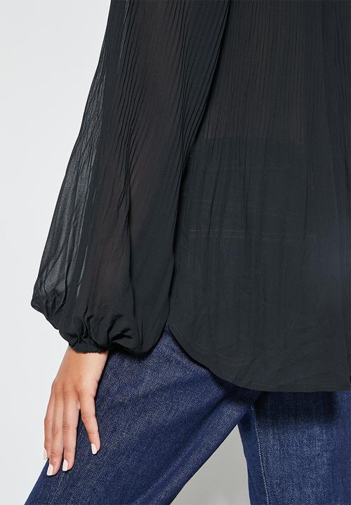 Superbalist - Mushroom pleated blouse - black