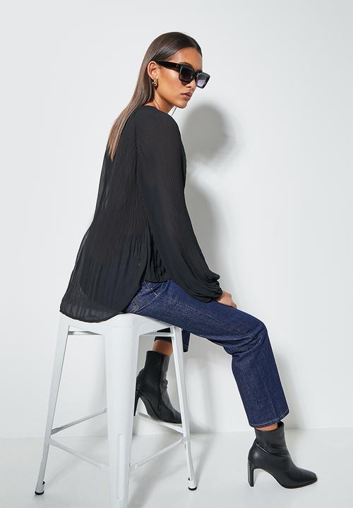Superbalist - Mushroom pleated blouse - black