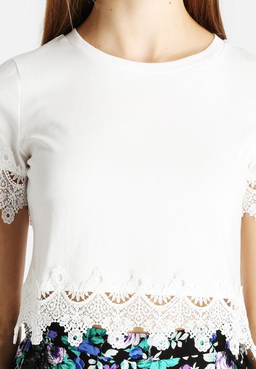 Glamorous - Laced-Hem Crop