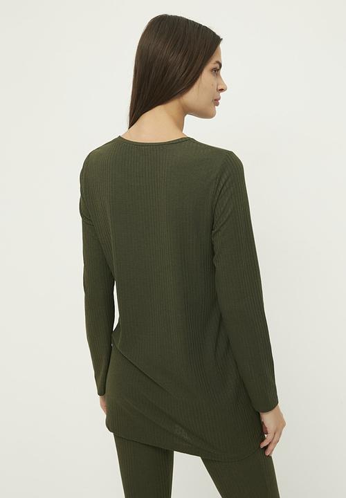 Trendyol - Knitted maternity blouse - khaki