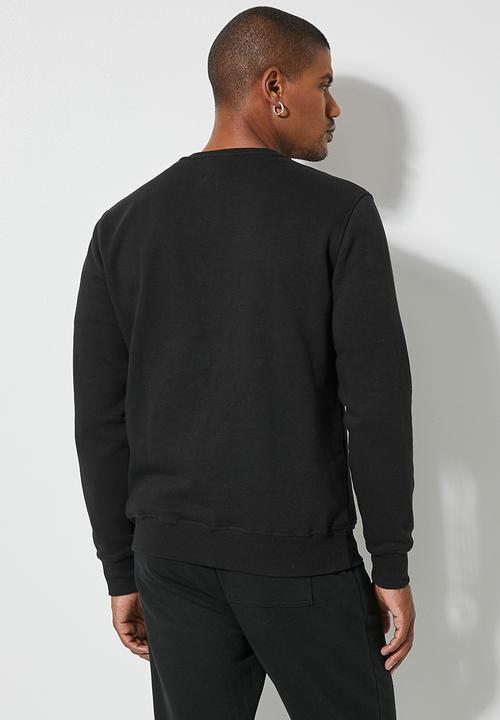 Superbalist - Brewer branded graphic pullover crew neck sweat - black