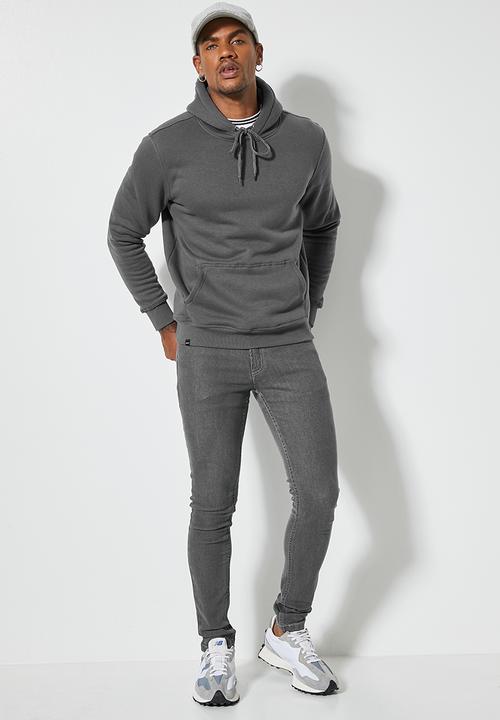 Superbalist - Maddox pullover hoodie - charcoal melange