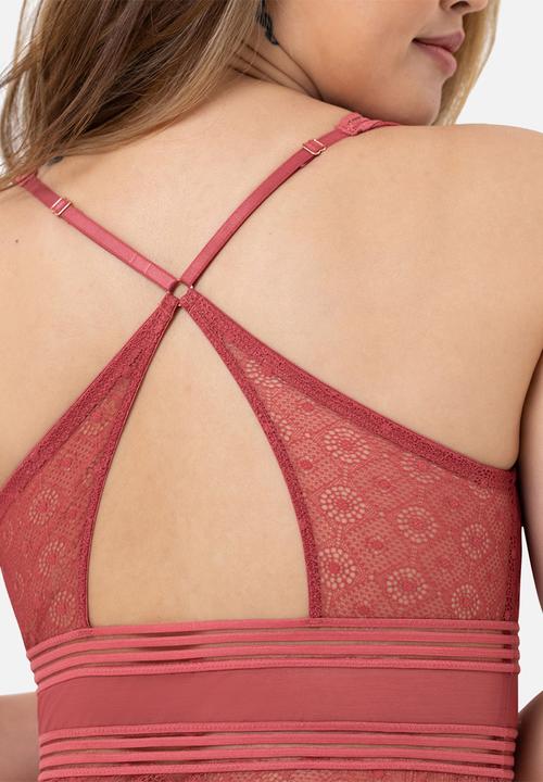 DORINA - Dune bodysuit - coral