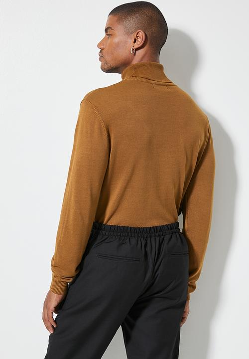 Superbalist - Basic roll neck slim fit knit - brown
