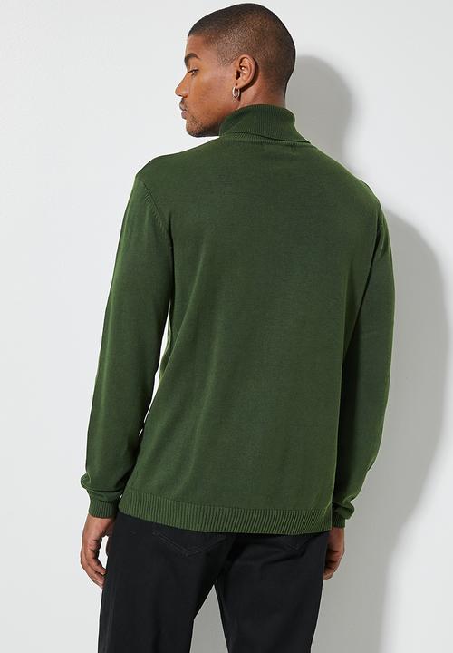 Superbalist - Basic roll neck slim fit knit - green