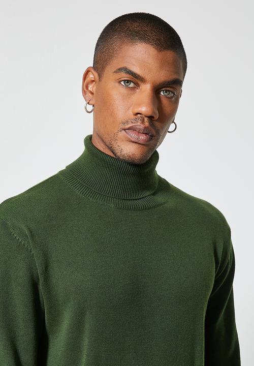 Superbalist - Basic roll neck slim fit knit - green