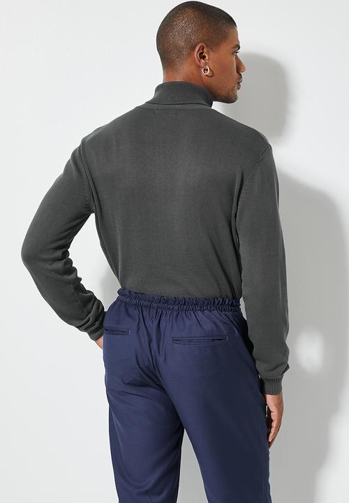 Superbalist - Basic roll neck slim fit knit - charcoal grey