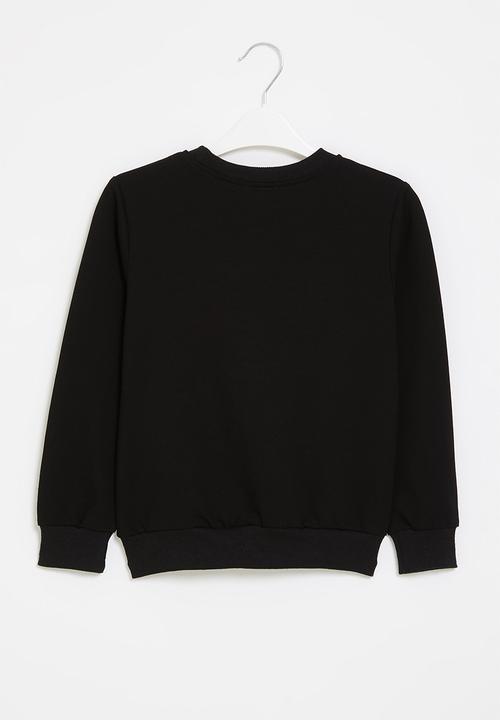 Pop Candy - Boys dino crew with sequin detail - black
