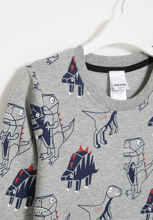 Pop Candy - Printed sweat top - grey melange
