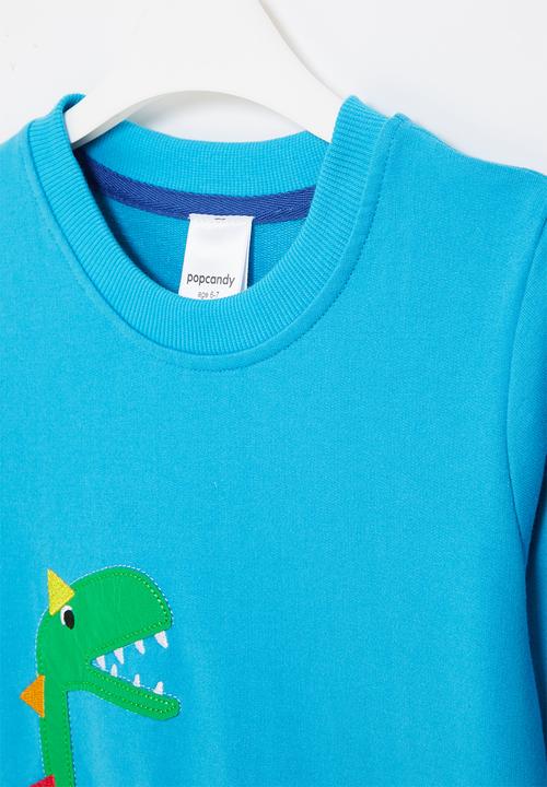 Pop Candy - Dino printed sweat top - blue