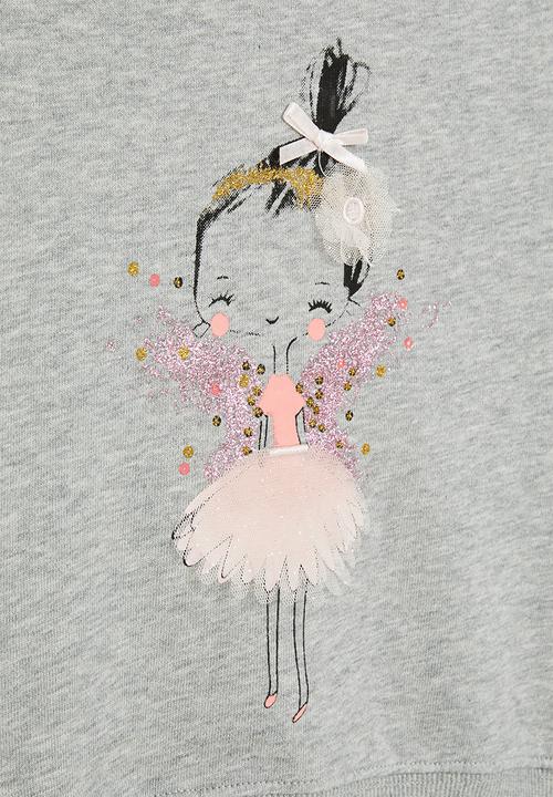 Pop Candy - Girls ballerina sweatshirt - grey
