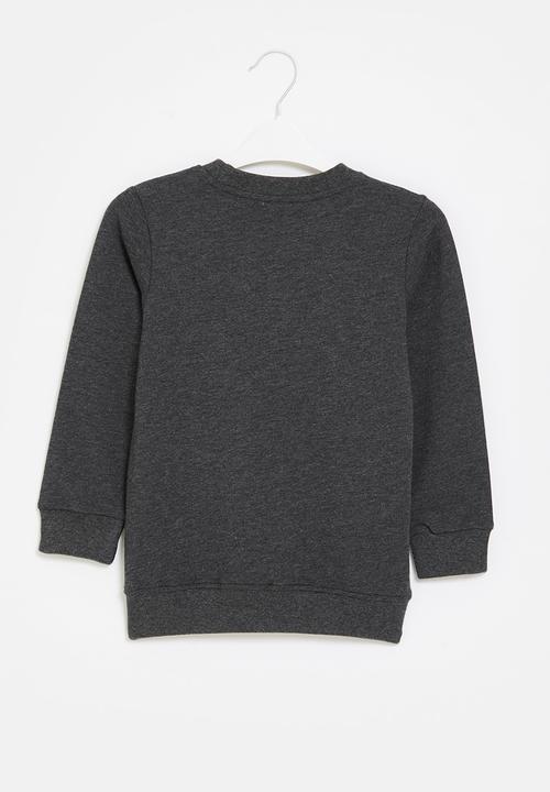 Pop Candy - Boys fleece sweat top - charcoal