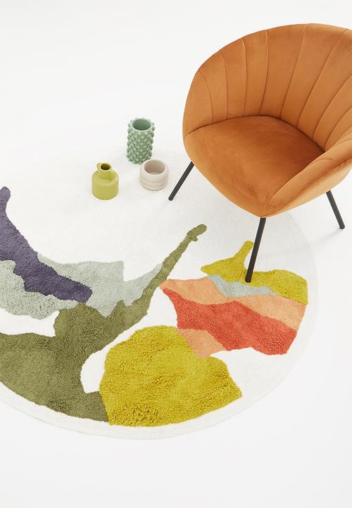 Sixth Floor - Crater round tufted rug - multi