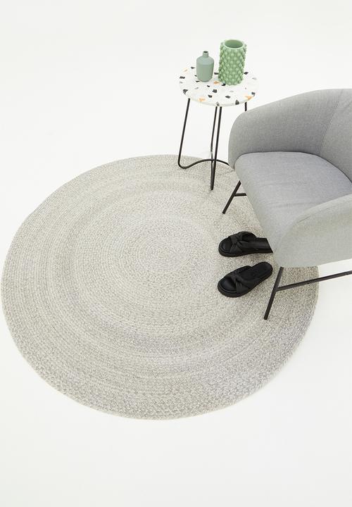 Sixth Floor - Braided round rug - grey