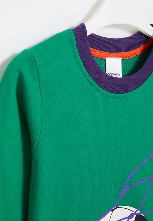 Pop Candy - Boys printed sweater - green 