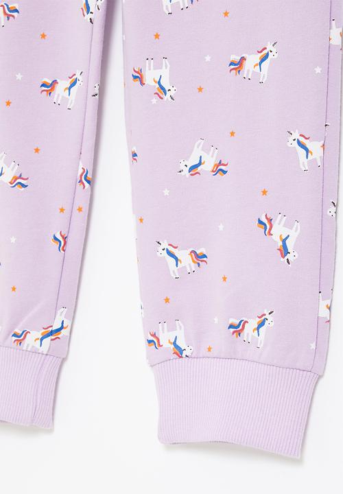 Pop Candy - Girls unicorn jogger - purple