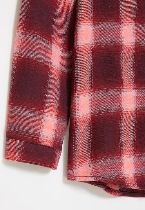 Pop Candy - Girls check shirt - red