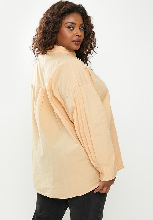 Cotton On - Curve dad shirt - latte