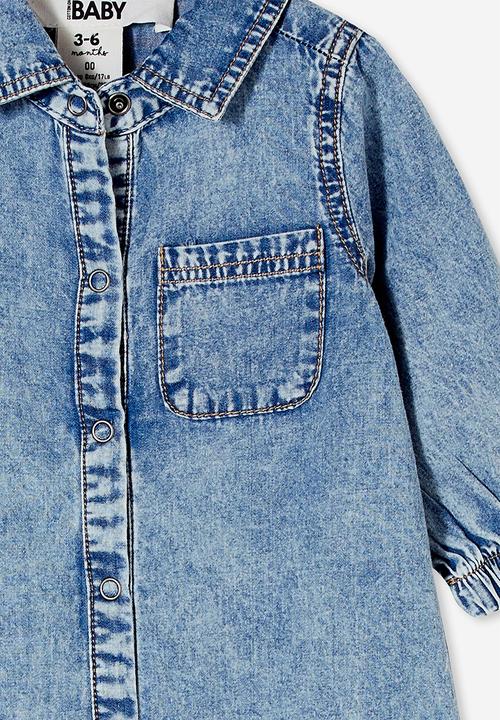 Cotton On - Noah boilersuit - light chambray wash