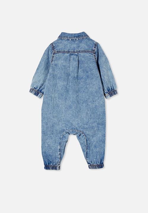 Cotton On - Noah boilersuit - light chambray wash
