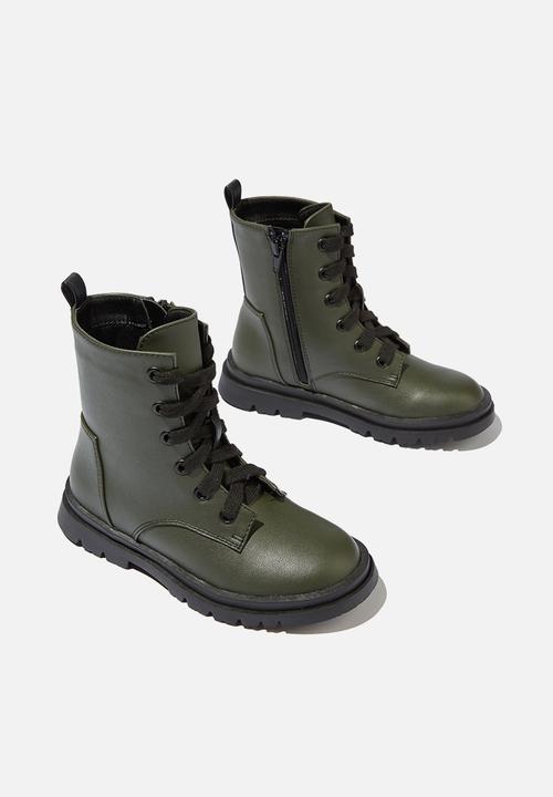 Cotton On - Combat lug boot - khaki